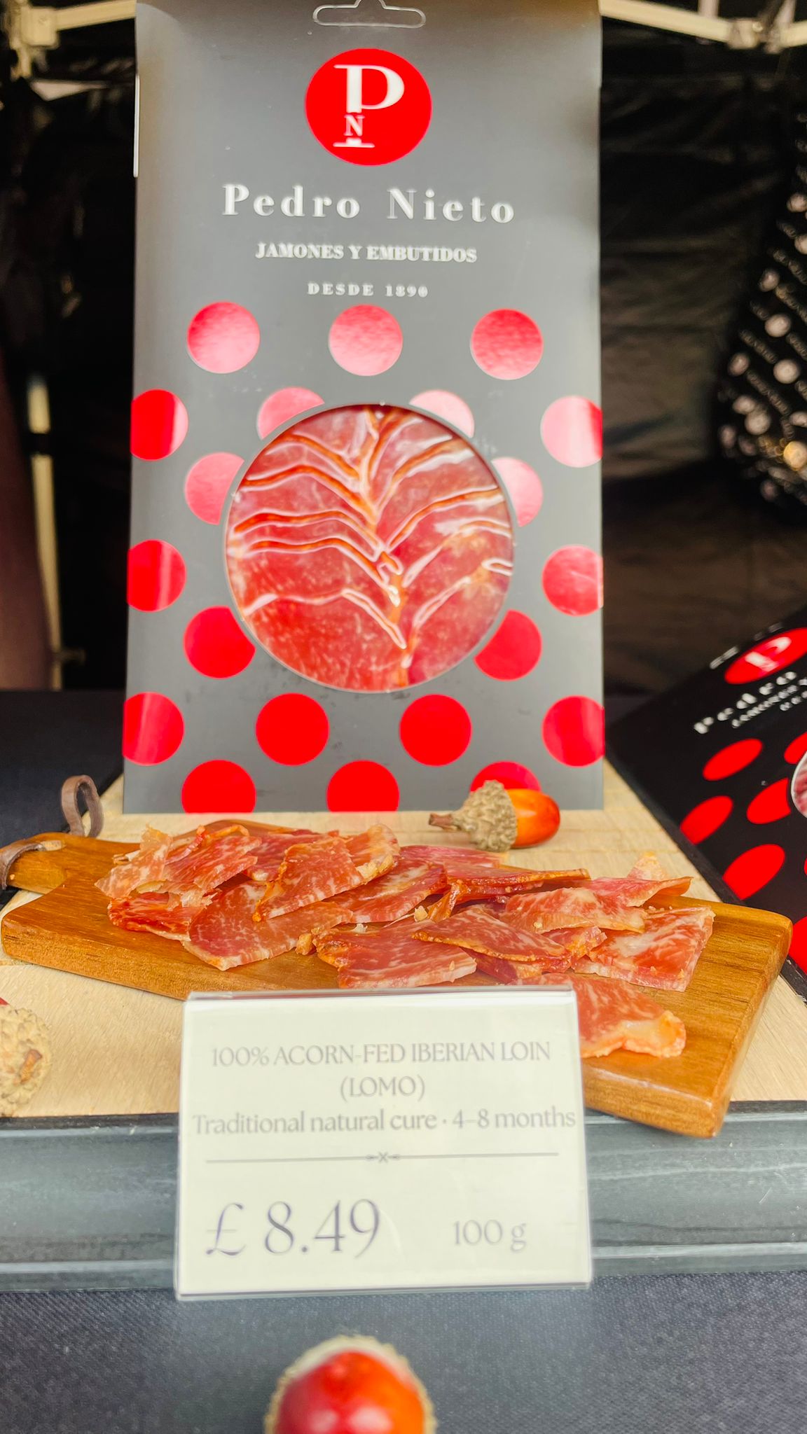 100% Iberian Pork Loin Naturally Fed - Natural Curing 5–6 Months - 100g